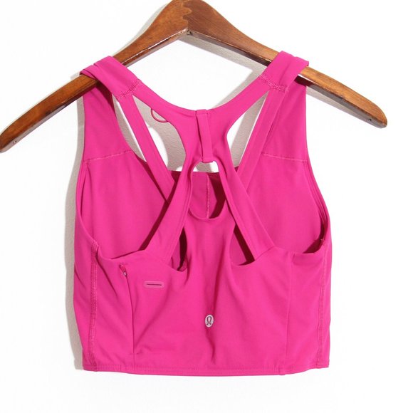 Lululemon Stash It Bra *Medium Support, B/C Cup Ripened Raspberry Pink Size 4 - Picture 10 of 11